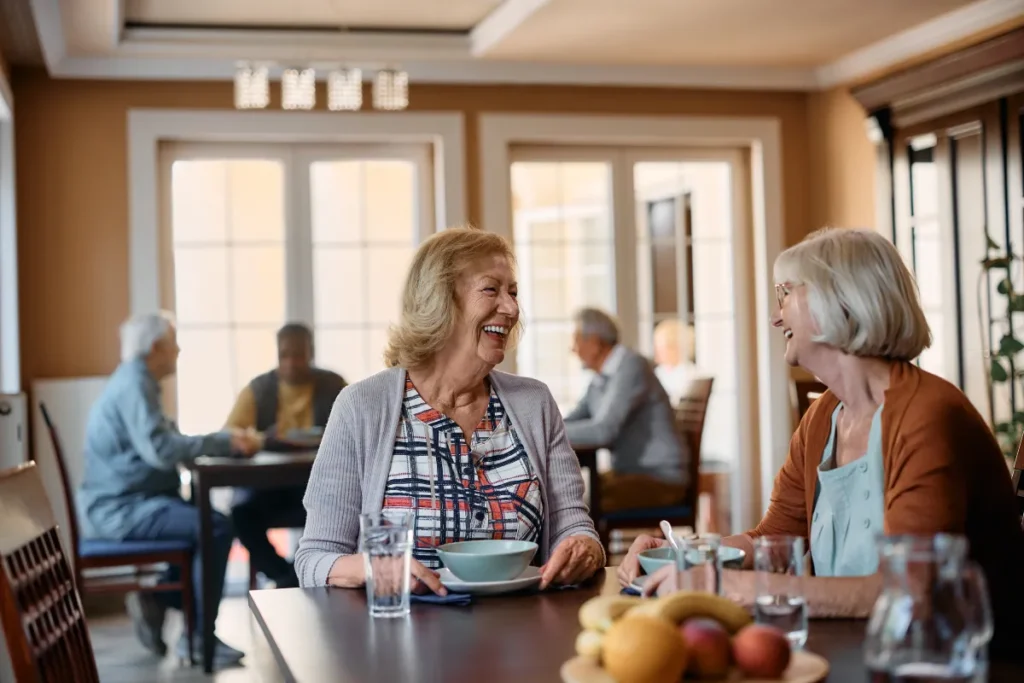 Seniors enjoying the independent living offerings